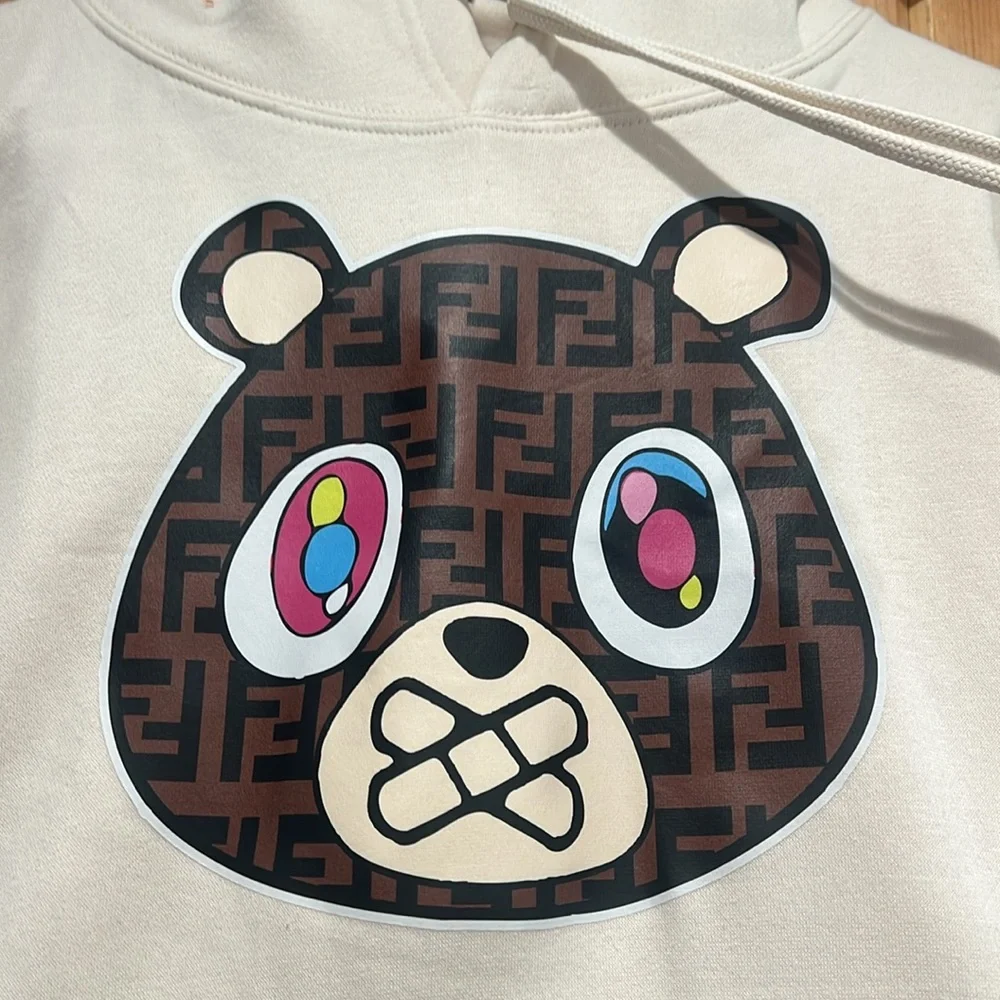 Fendi Novelty Teddy Bear Hoodie, Size Small - Picture 3 of 8